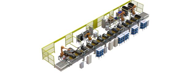 Cadena de producción de la batería de coche eléctrico 10PPM produ auto de la batería de ión de litio de la producción de la batería de litio del litio del arrancador del PLC