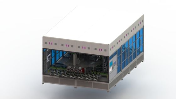 Línea recta tipo del equipo de la prensa de Li Ion Battery Manufacturing Equipment Hot de 4 estaciones