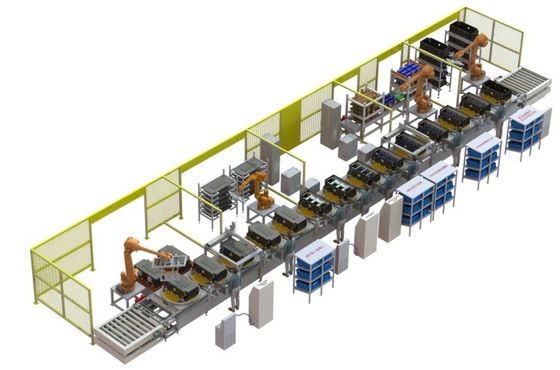 Cadena de producción de la batería de litio del control del PLC automática para el teléfono móvil del arrancador auto