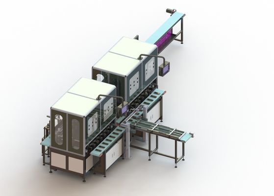 15PPM litio Ion Battery Assembly Line, prensa de planchar fría caliente de la estación doble