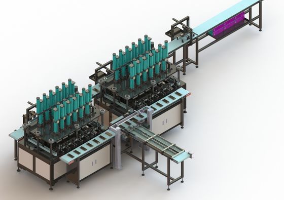 15PPM litio Ion Battery Assembly Line, prensa de planchar fría caliente de la estación doble