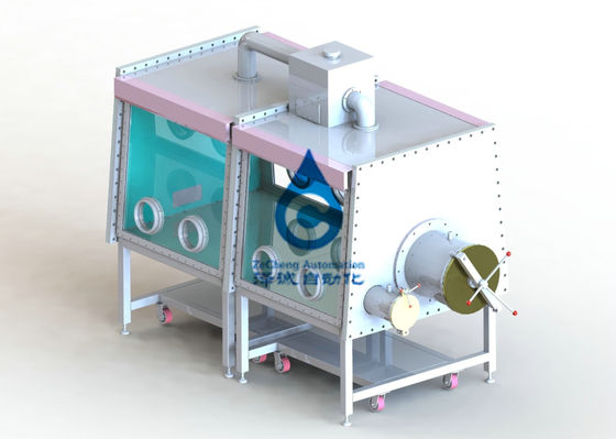 Cadena de producción de la batería de litio del control del PLC 2 caja de guantes estándar de la sección