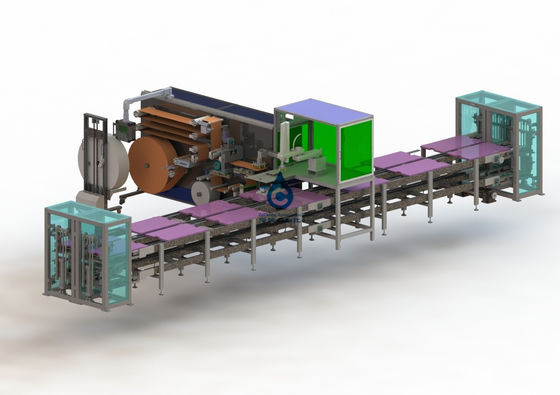 Sola planta de fabricación de la batería equipo automático del algodón del ingreso de la espuma