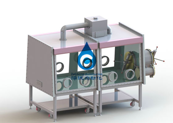2 caja de guantes protectora de la caja del gas inerte de la sección del equipo de producción de la batería del kilovatio 2